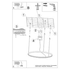 Thoro Lustr RIO 78 zlatý LED 3000K 1xLED 50W Thoro Lighting