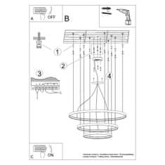 Thoro Lustr RIO 3 55/78/110 černá LED 4000K 1xLED 150W Thoro Lighting