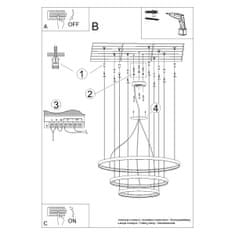 Thoro Lustr RIO 3 55/78/110 zlatý LED 3000K 1xLED 150W Thoro Lighting