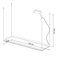 Thoro Lustr TUULA L černý 3000K 1xLED 50W Thoro Lighting