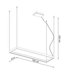 Thoro Lustr TUULA M černý 3000K 1xLED 50W Thoro Lighting