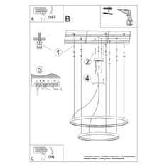 Thoro Lustr RIO 2 55/78 zlatá LED 3000K 1xLED 80W Thoro Lighting