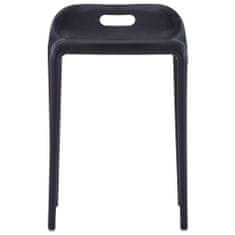 Vidaxl Stohovatelné stoličky 4 ks černé plast