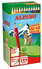 Alpino Velké balení barevných tužek Festival 132 + 12 zdarma