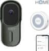 iGET HOME Doorbell DS1 Anthracite + CHS1 White - WiFi bateriový videozvonek, set s reproduktorem, CZ