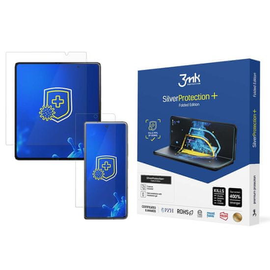 3MK ochranná fólie SilverProtection+ FE pro Samsung Galaxy Z Fold5 (vnější + vnitřní LCD)