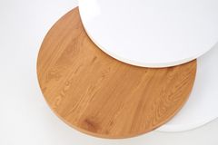Intesi Konferenční stolek Mops bílý / zlatý dub