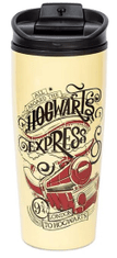 CurePink Nerezový cestovní hrnek Harry Potter: Bradavický express - Hogwarts Express (objem 425 ml)