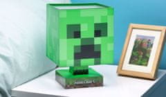 CurePink Plastová dekorativní 3D lampa Minecraft: Creeper Icon (výška 26 cm)