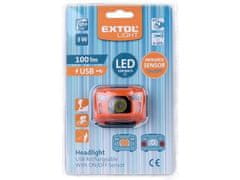 Extol Light Čelovka (43180) čelovka 100lm, nabíjecí, USB, 3W LED