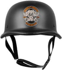 Retro otevřená moto helma Route 66 (Velikost: S (55-56))
