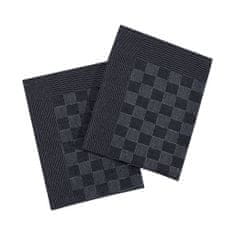 Greatstore Kuchyňské utěrky 20 ks černé a šedé 50 x 70 cm bavlna