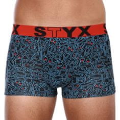 Styx Pánské boxerky art sportovní guma doodle (G1256) - velikost M