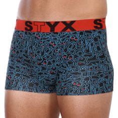 Styx Pánské boxerky art sportovní guma doodle (G1256) - velikost M