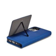 OEM Magnet Card Case elegantní knížkové pouzdro s venkovní kapsou na Samsung Galaxy S23 ULTRA 5G Blue