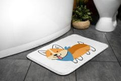 tulup.cz Předložka do koupelny Shiba inu pes 90x60 cm Bílá a šedá