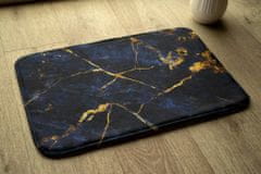 tulup.cz Předložka do koupelny Navy blue marble 75x45 cm Bílá