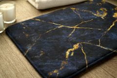 tulup.cz Předložka do koupelny Navy blue marble 75x45 cm Bílá