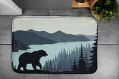 tulup.cz Koberec do koupelny Bear forest 90x60 cm Bílá a šedá