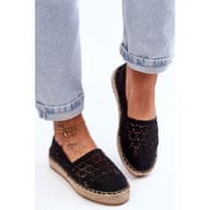 Dámské ažurové espadrilky Black One Lover velikost 39