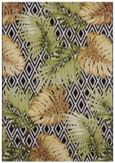 Hanse Home AKCE: 80x165 cm Kusový koberec Flair 105611 Diamonds and Leaves Multicolored – na ven i na doma 80x165