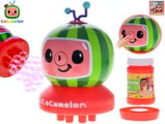 CoComelon bublifukovač ve tvaru Melon TV 11 cm na baterie s náplní 60 ml