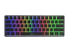 Genesis herní klávesnice THOR 660/RGB/Gateron Brown/Bezdrátová USB + Bluetooth/US layout/Černá