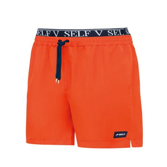 Self Pánské plavky SM25-26 Summer Shorts neonově oranžové - Self