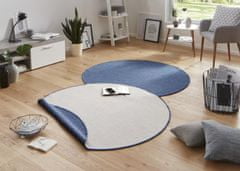 NORTHRUGS Kusový koberec Twin-Wendeteppiche 103100 blau creme kruh – na ven i na doma 140x140 (průměr) kruh