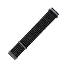 FIXED Nylonový řemínek FIXED Nylon Strap s Quick Release 22mm pro smartwatch, reflexně černý