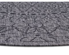 NORTHRUGS Kusový koberec Twin-Wendeteppiche 105476 Night Silver kruh – na ven i na doma 140x140 (průměr) kruh