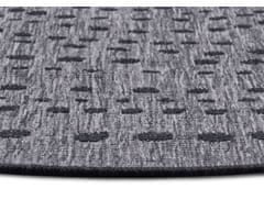 NORTHRUGS Kusový koberec Twin-Wendeteppiche 105418 Night Silver kruh – na ven i na doma 140x140 (průměr) kruh