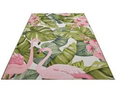 Hanse Home Kusový koberec Flair 105614 Tropical Flamingo Multicolored – na ven i na doma 80x165