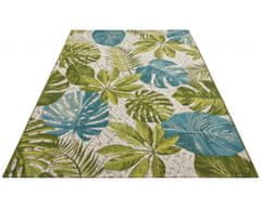 Hanse Home Kusový koberec Flair 105617 Tropical Leaves Turqouise Green – na ven i na doma 80x165