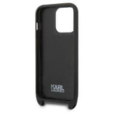 Karl Lagerfeld KLHCP14LSTKMK hard silikonové pouzdro iPhone 14 PRO 6.1" black Monogram Ikonik Patch