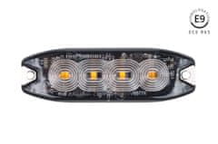 AMIO Výstražné osvětlení oranžové 4x3W LED R65 R10 12 / 24V IP67