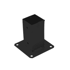 DOMAX PSP 70 (71*150*1,8) Patka sloupku 70 C černá se čtvercovou základnou