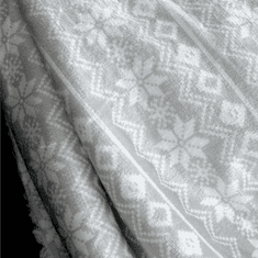 KONDELA Oboustranná beránková deka, šedá/bílá/vzor, 150x200, MARITA