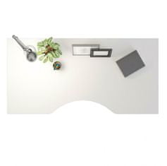 eoshop Výškově nastavitelný psací stůl Office 80400/320 bílá/silver grey