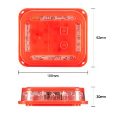 Stualarm LED výstražné inteligentní světlo 16LED, set 6ks (wl-h03set6or/re)