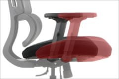 STEMA Otočná ergonomická kancelářská židle TREX, nylonová základna, nastavitelné područky, posuvný sedák (předozadní), černá