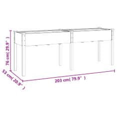 Vidaxl Truhlík s vložkou 203 x 53 x 76 cm masivní jedlové dřevo