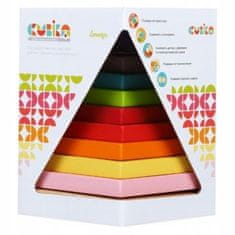 CUBIKA Dřevěná barevná pyramidka 18m+