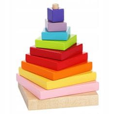 CUBIKA Dřevěná barevná pyramidka 18m+