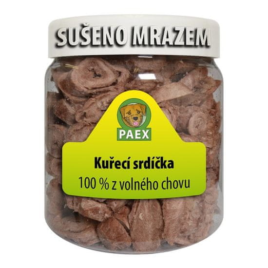 Paex Kuřecí srdíčka, mrazem sušená 60 g Váha: 60 g