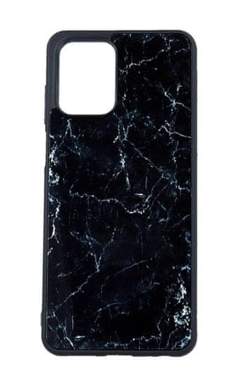 TopQ Kryt Marble Motorola Moto G73 pevný Smoky Black 98185