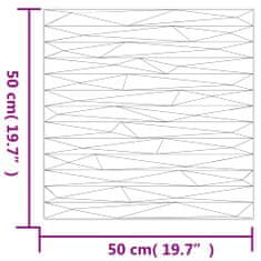 Vidaxl Nástěnné panely 48 ks bílé 50 x 50 cm EPS 12 m² kámen