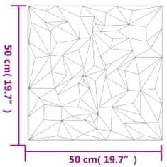 Vidaxl Nástěnné panely 48 ks černé 50 x 50 cm EPS 12 m² ametyst