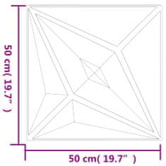 Vidaxl Nástěnné panely 48 ks bílé 50 x 50 cm XPS 12 m² hvězda