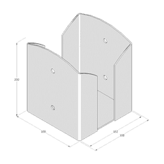 DOMAX PSPW 160 Patka sloupku 162x200x3,0